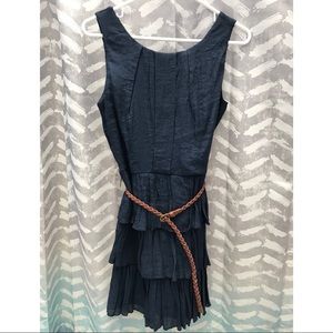 Blue dress with layered bottom